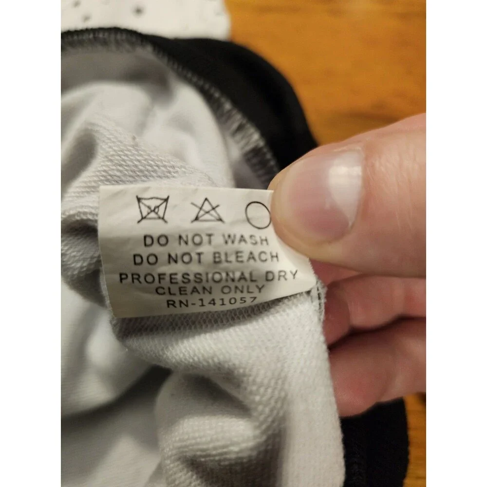 American Stitch Jacket Unisex Lightweight Jacket With Hood Black White XL EUC